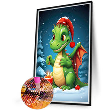 Load image into Gallery viewer, Christmas Dragon Guarding The Candles 40X60CM(Canvas) Full Round Drill Diamond Painting
