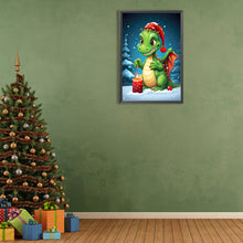 Load image into Gallery viewer, Christmas Dragon Guarding The Candles 40X60CM(Canvas) Full Round Drill Diamond Painting
