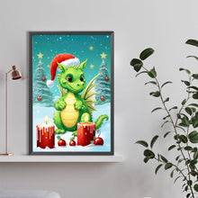 Load image into Gallery viewer, Christmas Dragon Surrounded By Candles 40X60CM(Canvas) Full Round Drill Diamond Painting
