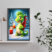 Load image into Gallery viewer, Christmas Dragon Holding Candle 40X60CM(Canvas) Full Round Drill Diamond Painting
