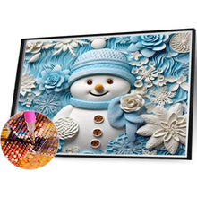 Load image into Gallery viewer, 3D Textured Snowman 40X35CM(Canvas) Full Round Drill Diamond Painting
