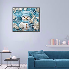 Load image into Gallery viewer, 3D Textured Snowman 40X35CM(Canvas) Full Round Drill Diamond Painting
