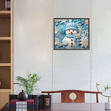 Load image into Gallery viewer, 3D Textured Snowman 40X35CM(Canvas) Full Round Drill Diamond Painting
