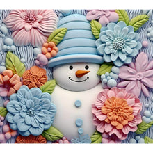 Load image into Gallery viewer, 3D Textured Snowman 40X35CM(Canvas) Full Round Drill Diamond Painting
