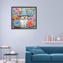 Load image into Gallery viewer, 3D Textured Snowman 40X35CM(Canvas) Full Round Drill Diamond Painting
