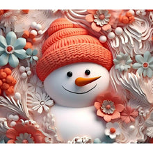 Load image into Gallery viewer, 3D Textured Snowman 40X35CM(Canvas) Full Round Drill Diamond Painting
