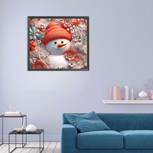 Load image into Gallery viewer, 3D Textured Snowman 40X35CM(Canvas) Full Round Drill Diamond Painting
