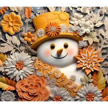 Load image into Gallery viewer, 3D Textured Snowman 40X35CM(Canvas) Full Round Drill Diamond Painting
