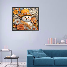 Load image into Gallery viewer, 3D Textured Snowman 40X35CM(Canvas) Full Round Drill Diamond Painting
