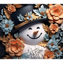 Load image into Gallery viewer, 3D Textured Snowman 40X35CM(Canvas) Full Round Drill Diamond Painting
