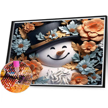 Load image into Gallery viewer, 3D Textured Snowman 40X35CM(Canvas) Full Round Drill Diamond Painting
