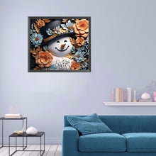 Load image into Gallery viewer, 3D Textured Snowman 40X35CM(Canvas) Full Round Drill Diamond Painting
