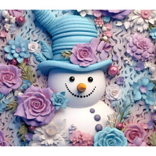 Load image into Gallery viewer, 3D Textured Snowman 40X35CM(Canvas) Full Round Drill Diamond Painting
