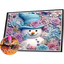 Load image into Gallery viewer, 3D Textured Snowman 40X35CM(Canvas) Full Round Drill Diamond Painting
