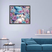 Load image into Gallery viewer, 3D Textured Snowman 40X35CM(Canvas) Full Round Drill Diamond Painting
