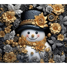 Load image into Gallery viewer, 3D Textured Snowman 40X35CM(Canvas) Full Round Drill Diamond Painting
