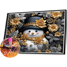 Load image into Gallery viewer, 3D Textured Snowman 40X35CM(Canvas) Full Round Drill Diamond Painting
