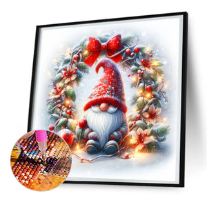 Christmas Gnome 30X30CM(Canvas) Full Round Drill Diamond Painting