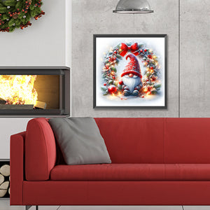 Christmas Gnome 30X30CM(Canvas) Full Round Drill Diamond Painting