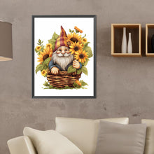 Load image into Gallery viewer, Gnome In Sunflower Basket 30X40CM(Canvas) Full Round Drill Diamond Painting
