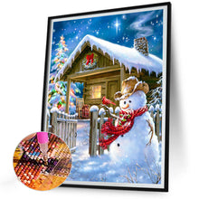 Load image into Gallery viewer, Winter Snowman 30X40CM(Canvas) Full Round Drill Diamond Painting
