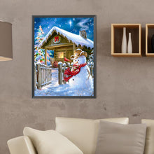 Load image into Gallery viewer, Winter Snowman 30X40CM(Canvas) Full Round Drill Diamond Painting
