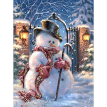 Load image into Gallery viewer, Winter Snowman 30X40CM(Canvas) Full Round Drill Diamond Painting
