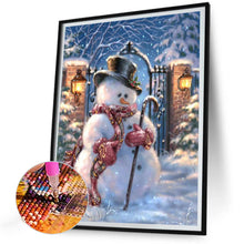 Load image into Gallery viewer, Winter Snowman 30X40CM(Canvas) Full Round Drill Diamond Painting
