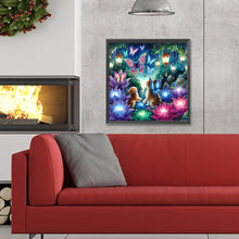 Load image into Gallery viewer, Kitten And Butterfly In The Mysterious Forest 30X30CM(Canvas) Full Round Drill Diamond Painting
