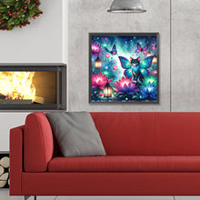Load image into Gallery viewer, Kitten And Butterfly In The Mysterious Forest 30X30CM(Canvas) Full Round Drill Diamond Painting
