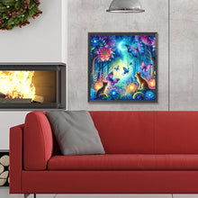 Load image into Gallery viewer, Kitten And Butterfly In The Mysterious Forest 30X30CM(Canvas) Full Round Drill Diamond Painting
