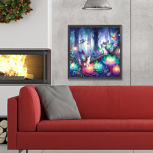 Load image into Gallery viewer, Kitten And Butterfly In The Mysterious Forest 30X30CM(Canvas) Full Round Drill Diamond Painting
