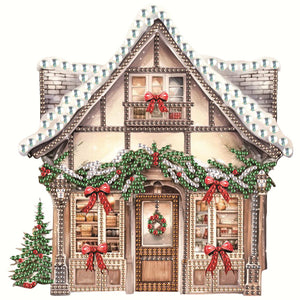 Christmas Shop 25X25CM(Canvas) Partial Special Shaped Drill Diamond Painting