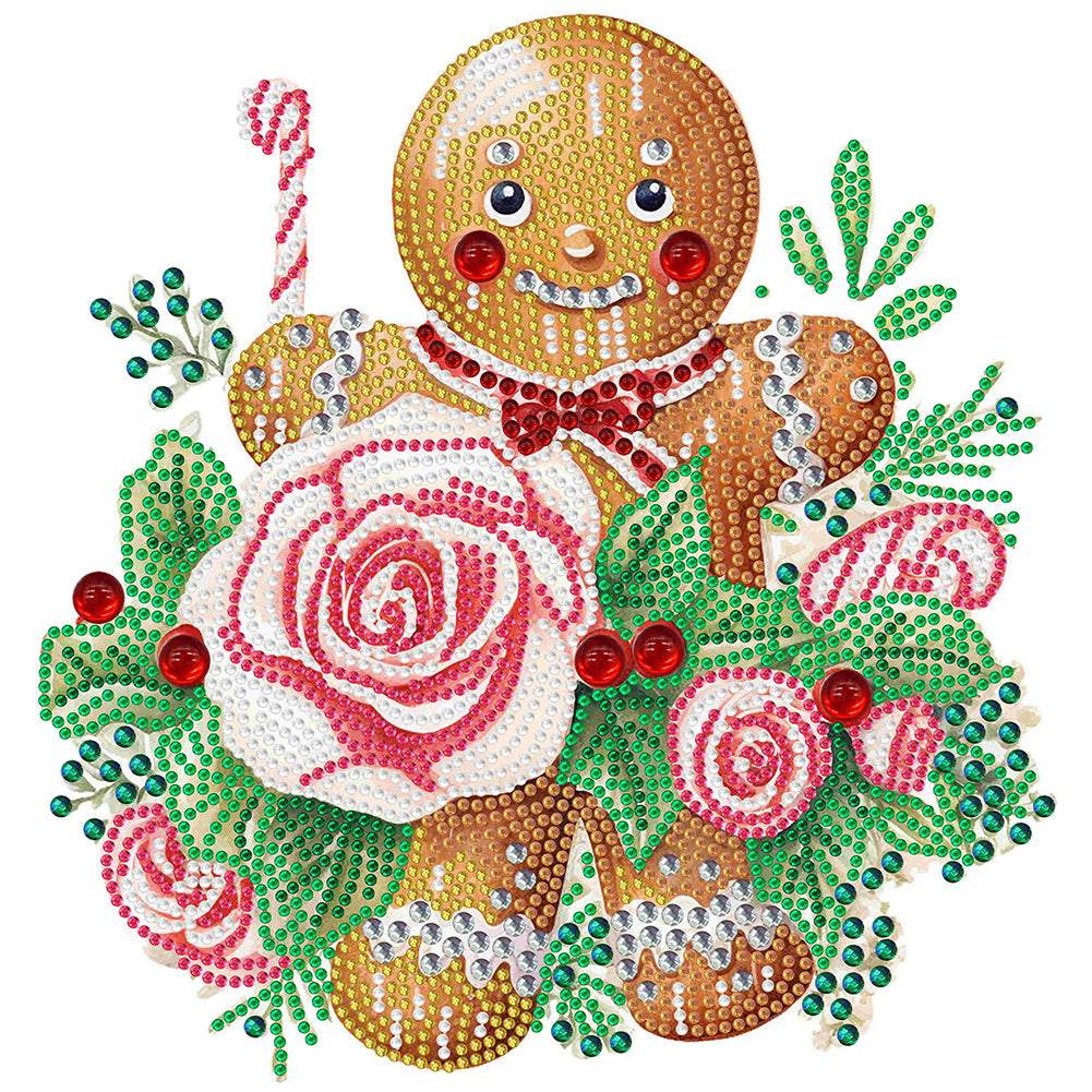 Christmas Atmosphere Cookie Man 30X30CM(Canvas) Partial Special Shaped Drill Diamond Painting