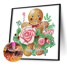 Load image into Gallery viewer, Christmas Atmosphere Cookie Man 30X30CM(Canvas) Partial Special Shaped Drill Diamond Painting
