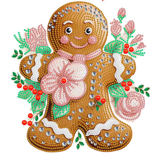 Christmas Atmosphere Cookie Man 30X30CM(Canvas) Partial Special Shaped Drill Diamond Painting