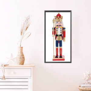 Christmas Nutcracker 30X60CM(Canvas) Partial Special Shaped Drill Diamond Painting