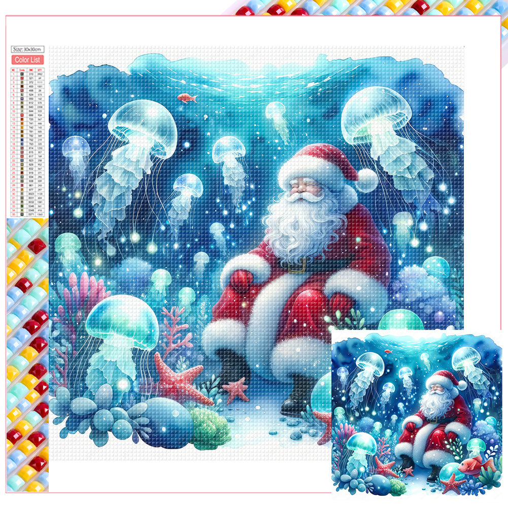 Santa Claus And Elves 45X75CM(Canvas) Full Square Drill Diamond Painting