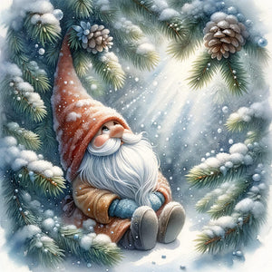 Santa Claus And Elves 45X75CM(Canvas) Full Square Drill Diamond Painting