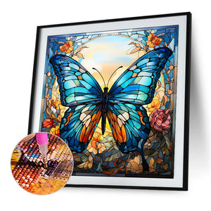 Butterfly 45X45CM(Canvas) Full Square Drill Diamond Painting