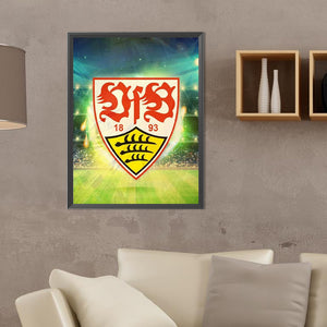 Stuttgart Flag 30X40CM(Canvas) Full Round Drill Diamond Painting