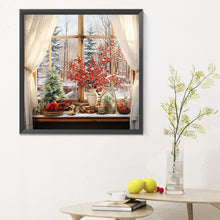 Load image into Gallery viewer, Winter Window 30X30CM(Canvas) Full Round Drill Diamond Painting
