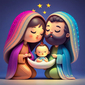 Birth Of Life 35X35CM(Canvas) Full AB Round Drill Diamond Painting