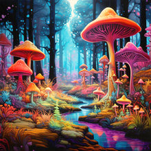 Load image into Gallery viewer, Fantasy Mushroom Forest 30X30CM(Canvas) Full Round Drill Diamond Painting
