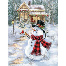 Load image into Gallery viewer, Snowman And Bird 30X40CM(Canvas) Full Round Drill Diamond Painting
