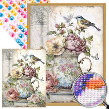 Load image into Gallery viewer, Birds Singing And Flowers Fragrant 35X45CM(Canvas) Full AB Round Drill Diamond Painting
