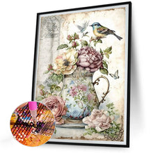 Load image into Gallery viewer, Birds Singing And Flowers Fragrant 35X45CM(Canvas) Full AB Round Drill Diamond Painting
