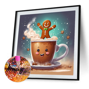 Christmas Cookie Man 45X45CM(Canvas) Full AB Square Drill Diamond Painting