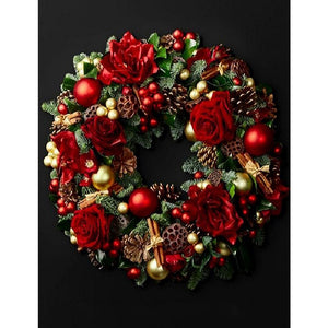 Wreath 30X40CM(Canvas) Full Square Drill Diamond Painting
