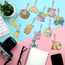 Load image into Gallery viewer, 12 PCS Double Sided Diamond Painting Keychain Pendant for Beginner (Easter Egg)
